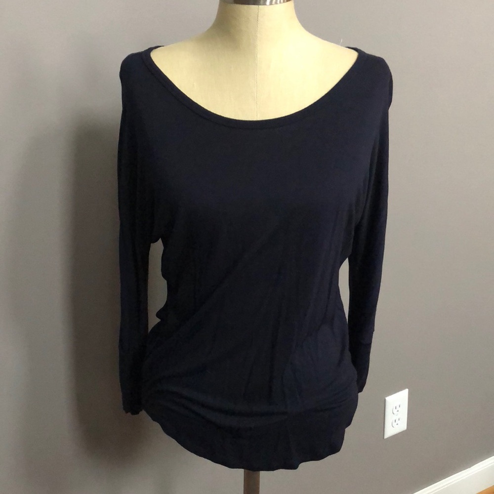 LOFT navy slouchy tee sz XS